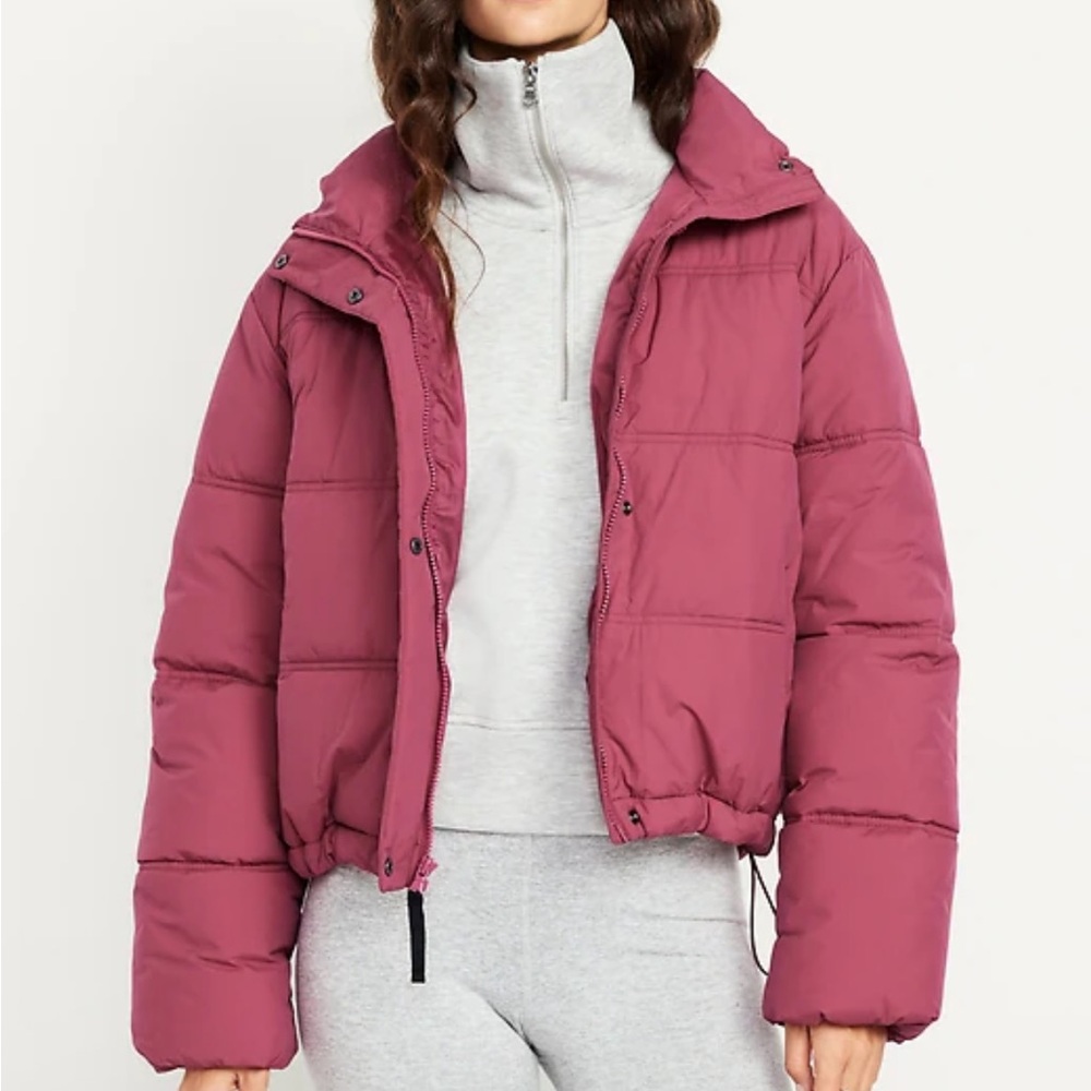 Old Navy Rose Pink Puffer Jacket